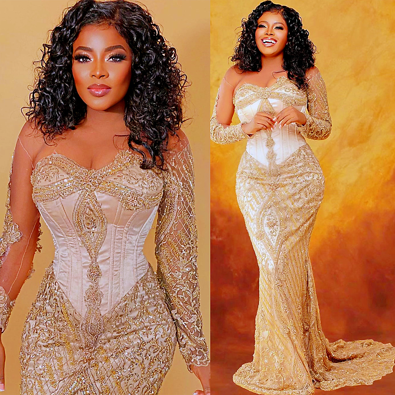 Aso Arabic Ebi Mermaid Prom Dresses Lace Beaded Evening Formal Party Second Reception Birthday Engagement Gowns Dress ZJ 6660306