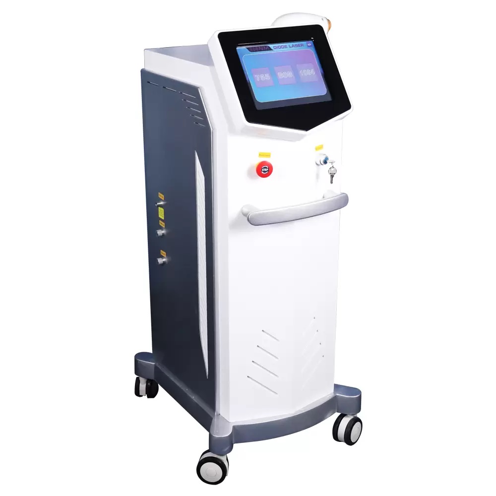New Ice 1200W 3 Wavelengths Diode Laser 808nm Diode-Laser Hair Removal Skin Tightening Machine CE Approve Beauty Salon Equipment