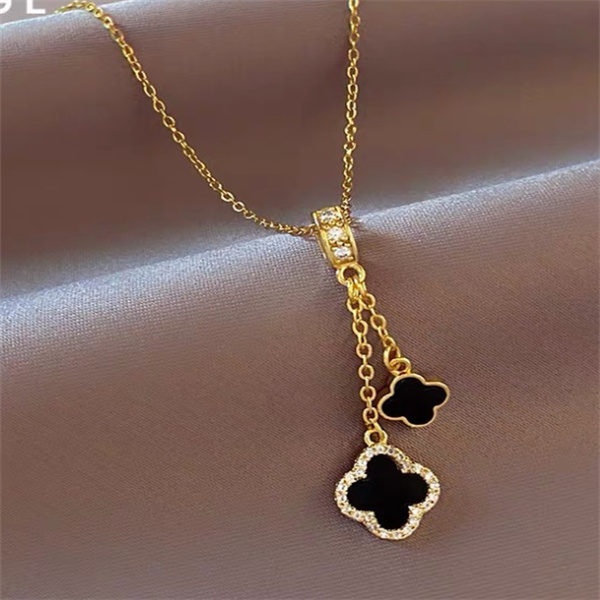 Light luxury four-leaf clover Pendant Necklaces female elegant atmosphere design pendant titanium steel necklace fashion jewelry gift AB1012
Light luxury four-leaf clover Pendant Necklaces female elegant atmosphere design pendant titanium steel necklace fashion jewelry gift AB1012