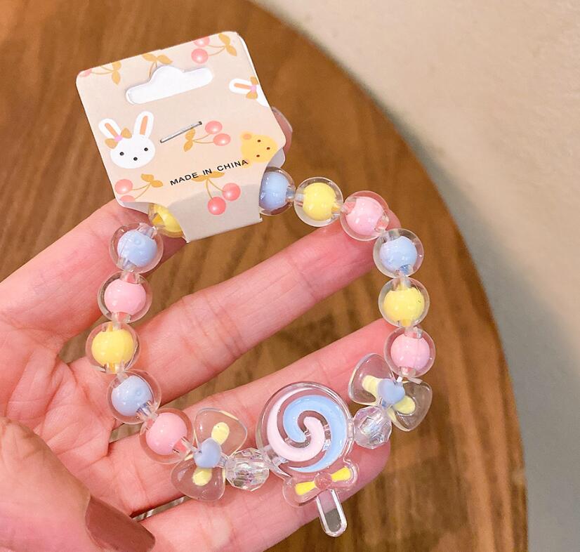 Multi Styles kids Jewelry Bracelet Accessory Multi beads Flower Watermelon Charms Bracelets Girl Birthday gift