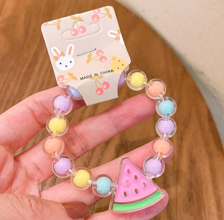 Multi Styles kids Jewelry Bracelet Accessory Multi beads Flower Watermelon Charms Bracelets Girl Birthday gift