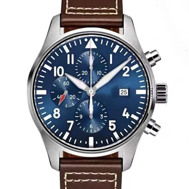 New Pilot Men's Top Luxury Quartz Watch 41mm Multifunctional Chronograph Movement Leather Strap Luminous Hand Sports with Calendar Watches
New Pilot Men's Top Luxury Quartz Watch 41mm Multifunctional Chronograph Movement Leather Strap Luminous Hand Sports with Calendar Watches