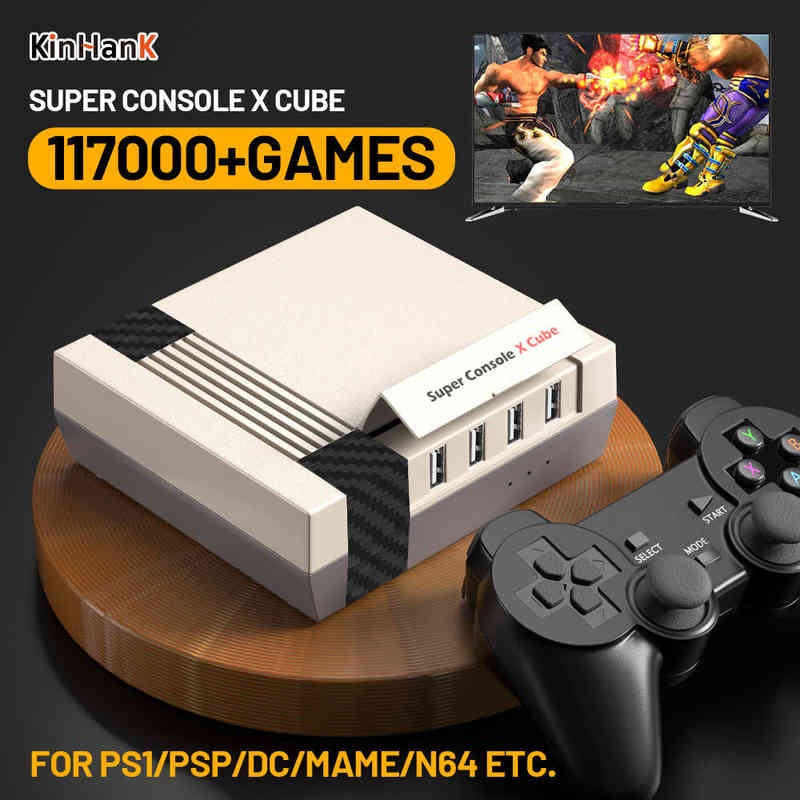 Game Controllers Joysticks Kinhank Super Console X Cube Retro Video Game Console Built-in 117000 Games for PSP/PS1/N64/DC/MAME/GBA Kid Gift with Controller T220916
Game Controllers Joysticks Kinhank Super Console X Cube Retro Video Game Console Built-in 117000 Games for PSP/PS1/N64/DC/MAME/GBA Kid Gift with Controller T220916