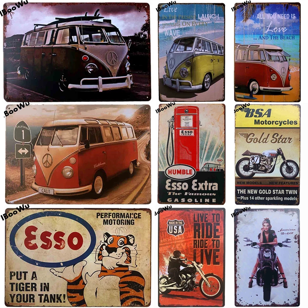 Motorcycle Poster Vintage Bus Retro Metal Painting Tin Plaque Signs Plate Pub Bar Garage Home Wall Deco 20X30 CM
Motorcycle Poster Vintage Bus Retro Metal Painting Tin Plaque Signs Plate Pub Bar Garage Home Wall Deco 20X30 CM