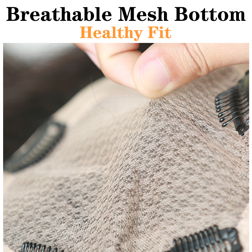 Brazilian Human Hair Clip Hair Extension 8 Inch Natural Topper Replacement hairpiece Wavy curly toupee for women 5x5inch