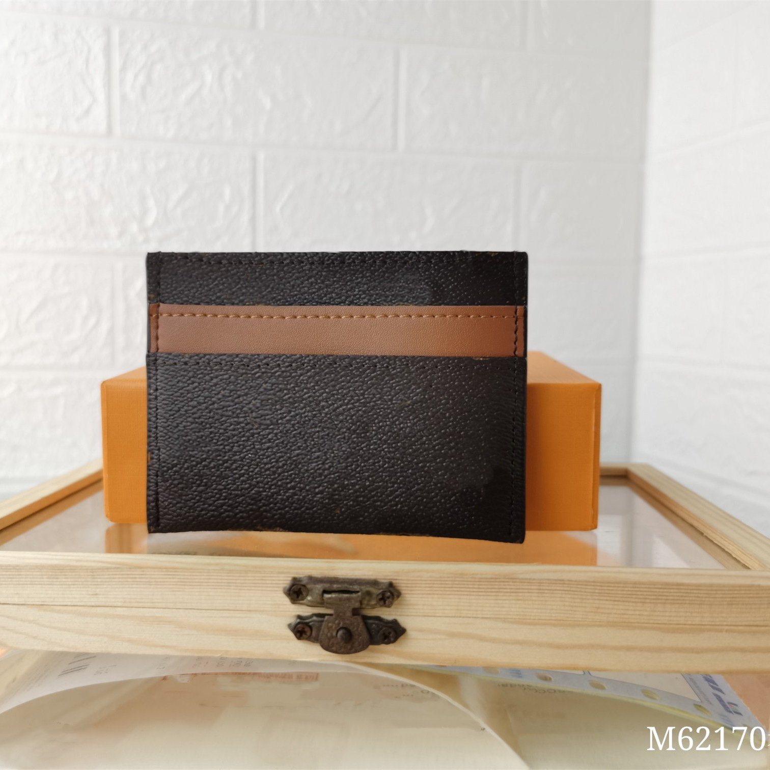 PORTE CARTES DOUBLE Leather Credit Holder Wallet Cardholder Classic Fashion Men Women Luxurys Designers Bussiness Card Case Cover With box