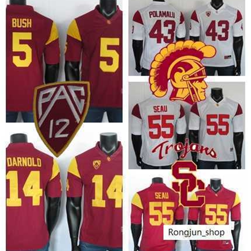 Jersey USC Trojans 5 Reggie Bush Jersey 55 Junior Seau 43 Troy Polamalu 14 Sam Darnold NCAA College Football Jersey Stitched 150TH, White polamalu 43
Jersey USC Trojans 5 Reggie Bush Jersey 55 Junior Seau 43 Troy Polamalu 14 Sam Darnold NCAA College Football Jersey Stitched 150TH, White polamalu 43