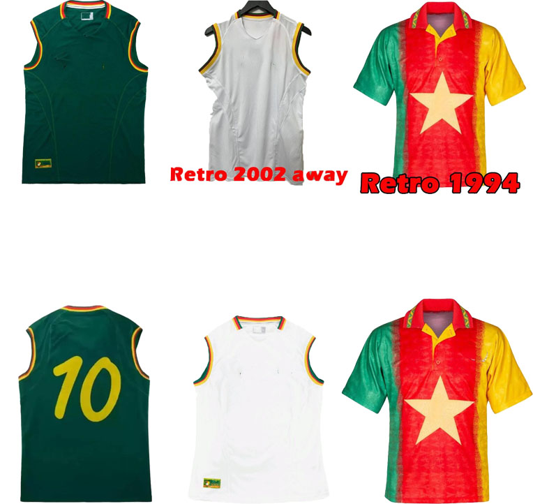 Retro classic soccer jerseys 1994 1995 2002 Cameroon Eto'o MBOMA MILLA 94 95 02 home away football vest tank top shirt, Black
Retro classic soccer jerseys 1994 1995 2002 Cameroon Eto'o MBOMA MILLA 94 95 02 home away football vest tank top shirt, Black