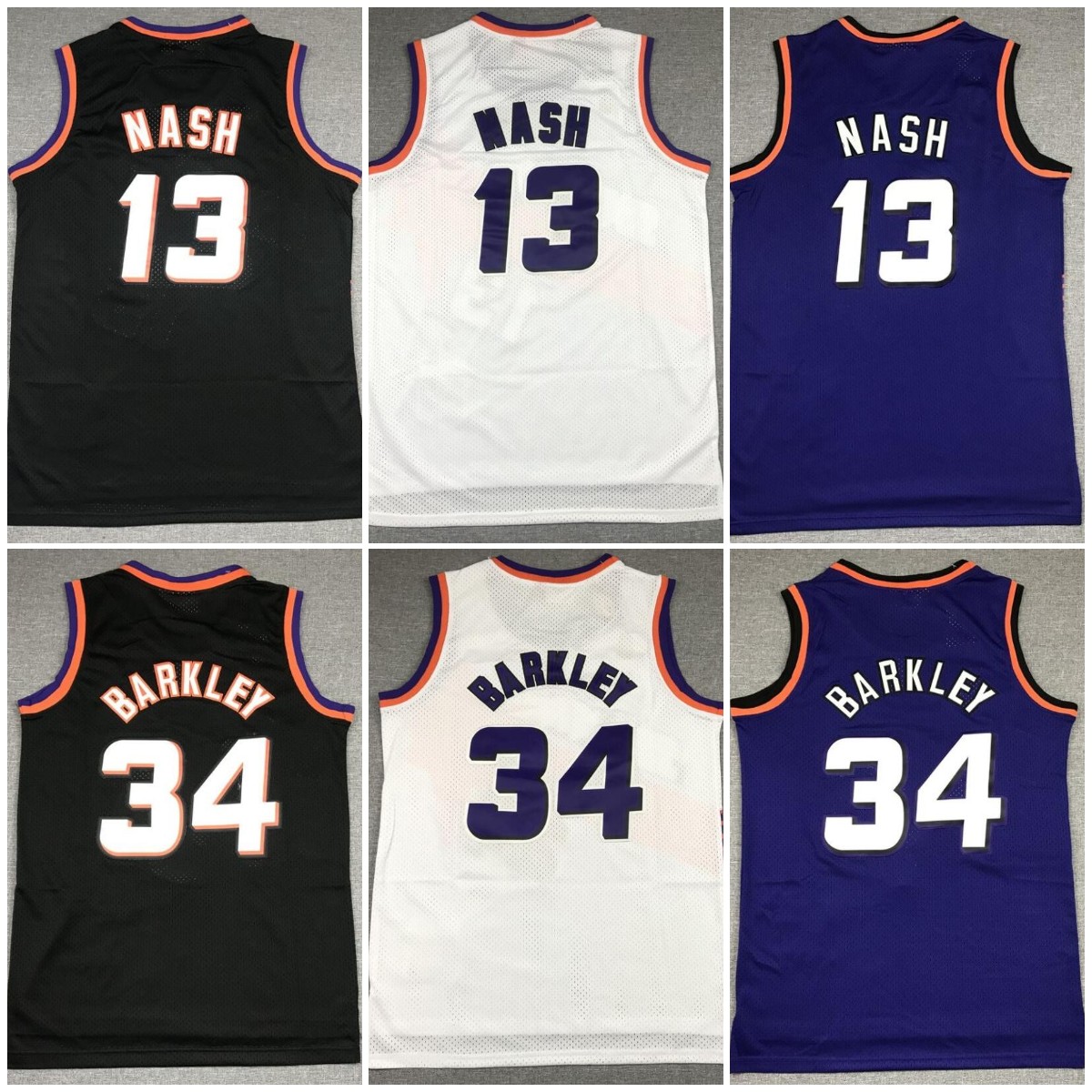 Retro Mens 13 Steve Nash Basketball Jersey Charles barkley Black White Vintage Jerseys Mesh, Men jersey
Retro Mens 13 Steve Nash Basketball Jersey Charles barkley Black White Vintage Jerseys Mesh, Men jersey