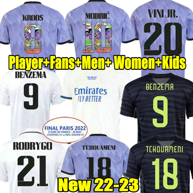 BENZEMA finals soccer jersey TCHOUAMENI 21 22 23 FANS player football shirt VINI JR MODRIC RODRYGO Rudiger men kids kit 2022 2023 CAMAVINGA CASEMIRO Real Madrids, Home aldult ucl final
BENZEMA finals soccer jersey TCHOUAMENI 21 22 23 FANS player football shirt VINI JR MODRIC RODRYGO Rudiger men kids kit 2022 2023 CAMAVINGA CASEMIRO Real Madrids, Home aldult ucl final