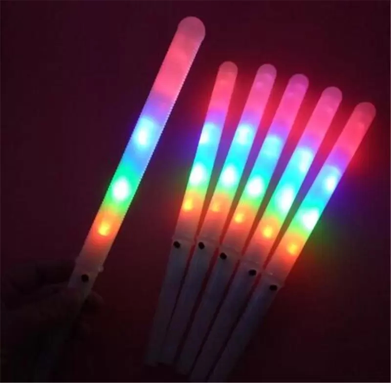 New Gadget Colorful LED Light Stick Flash Glow Cotton Candy Stick Flashing Cone For Vocal Concerts Night Parties