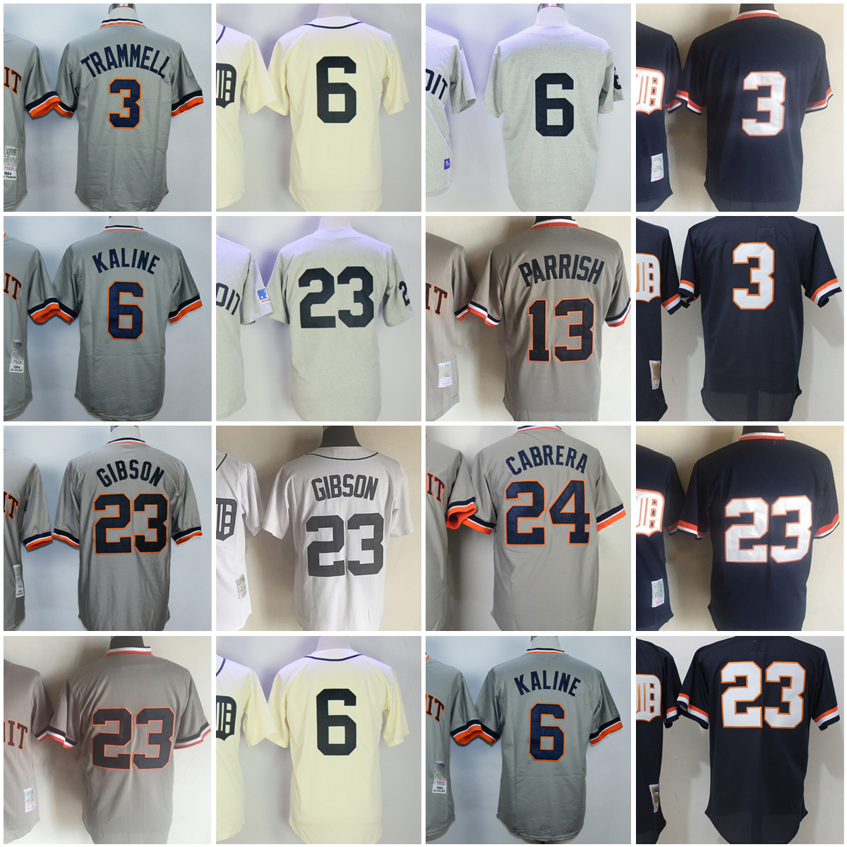 Alan Trammell 1968 Vintage Mitchell and Ness Baseball Jersey 24 Miguel Cabrera 1970 6 Al Kaline Beige 13 Lance Parrish 23 Kirk Gibson, As picture(with team name)
Alan Trammell 1968 Vintage Mitchell and Ness Baseball Jersey 24 Miguel Cabrera 1970 6 Al Kaline Beige 13 Lance Parrish 23 Kirk Gibson, As picture(with team name)