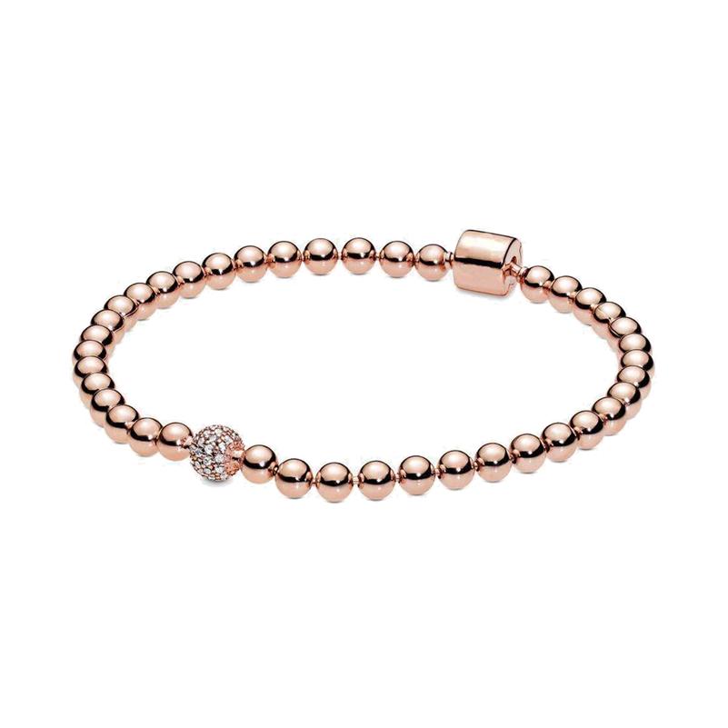 Fine jewelry Authentic 925 Sterling Silver Bead Fit Pandora Charm Bracelets Rose Gold Beads & Pave Bracelet Safety Chain Pendant DIY be219n
Fine jewelry Authentic 925 Sterling Silver Bead Fit Pandora Charm Bracelets Rose Gold Beads & Pave Bracelet Safety Chain Pendant DIY be219n
