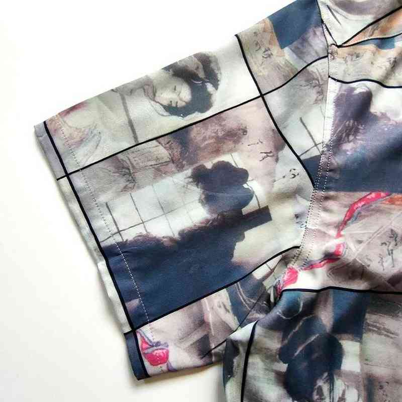 Men's Casual Shirts Wacko Maria Shirt Men Women High Quality Ink Painting Print Hawaiian Wacko Maria Short T Shirt 0918H22