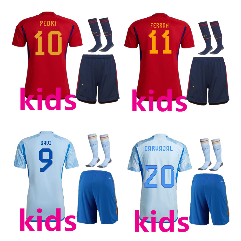kids 2022 football kits Tracksuits spain soccer jersey PEDRI FERRAN TORRES MORATA GAVI football shirt ANSU FATI KOKE AZPILICUETA Espana Kid footbal kit, 22/23 away
kids 2022 football kits Tracksuits spain soccer jersey PEDRI FERRAN TORRES MORATA GAVI football shirt ANSU FATI KOKE AZPILICUETA Espana Kid footbal kit, 22/23 away