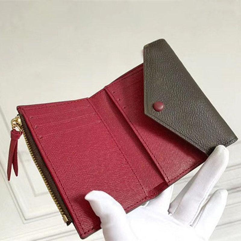 women victorine purses with box leather multicolor coin purse Mini Short wallets foldable Key Coins Card Holder Case Accessoires Wallet 1003