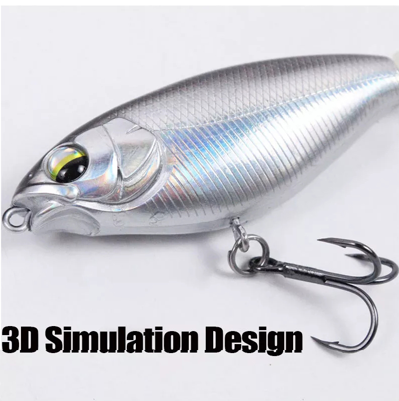 Topwater Fishing Lure 6g 65mm Whopper Popper Wobbler Artificial Hard Bait Bass Plopper Soft Rotating Tail Fishing Tackle