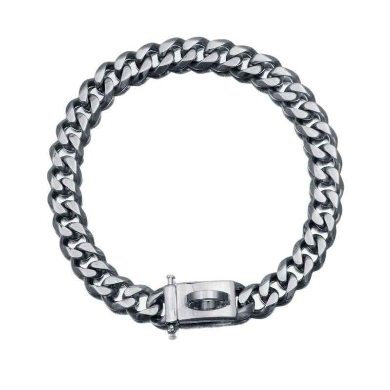 free shipping Lifetime Gold Dog Cuba Collars Walking Metal Chain Collar with Design Secure Buckle Cuban Link Strong Heavy Duty Chew Proof for Medium D