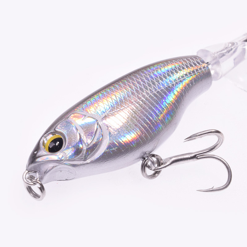 Topwater Fishing Lure 6g 65mm Whopper Popper Wobbler Artificial Hard Bait Bass Plopper Soft Rotating Tail Fishing Tackle