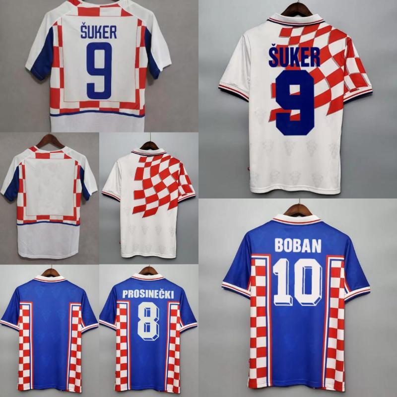98 02 Croatia Retro jerseys Soccer jersey 1998 2002 SUKER Prosinecki BOBAN SOLDO STIMAC TUDOR MATO BAJIC vintage classic Man football shirt Top, 2002 home
98 02 Croatia Retro jerseys Soccer jersey 1998 2002 SUKER Prosinecki BOBAN SOLDO STIMAC TUDOR MATO BAJIC vintage classic Man football shirt Top, 2002 home