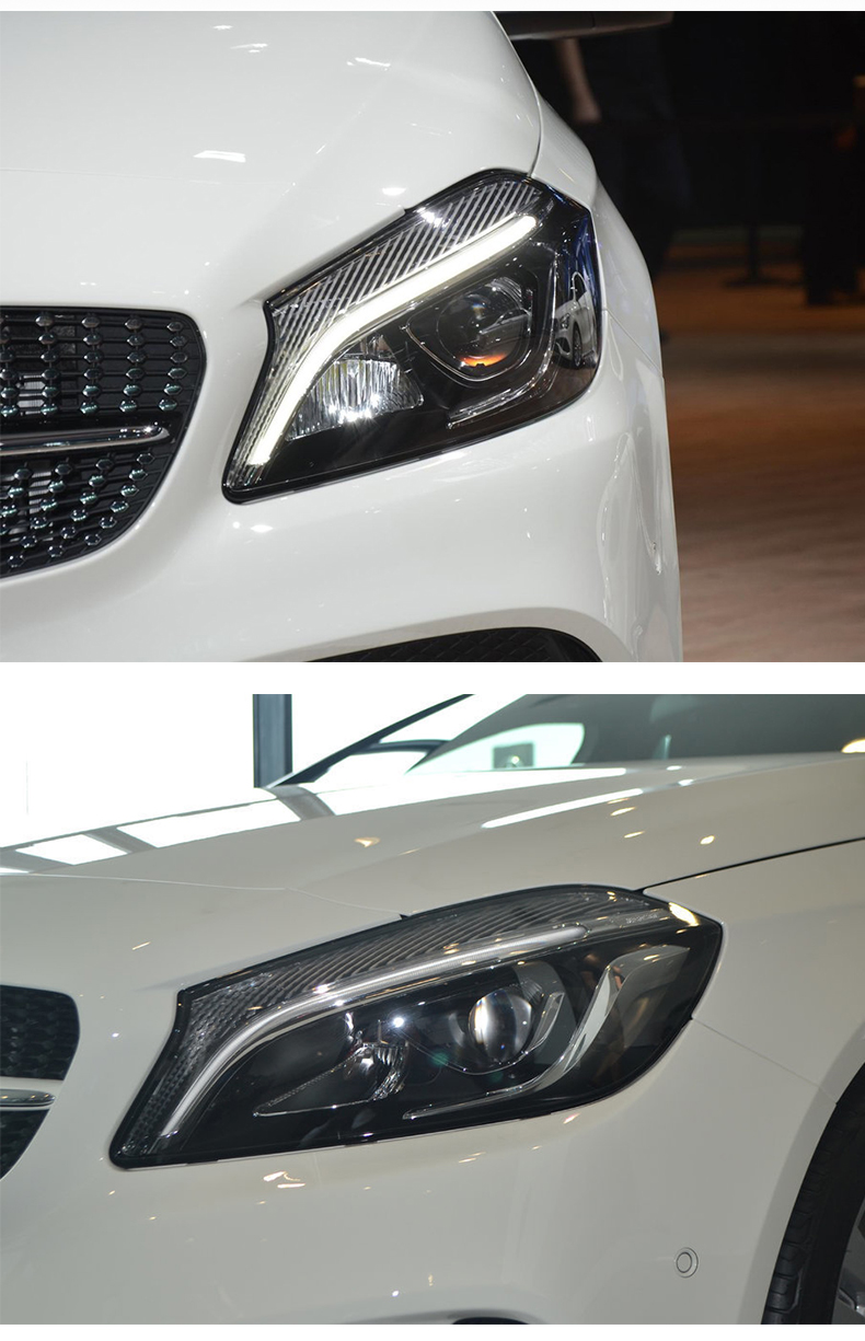 Car Head Lights For Benz W176 Headlamp Replacement 20 13-20 18 A45 A180 A200 LED High Beam Driving Lights DRL Turn Signal Headlights