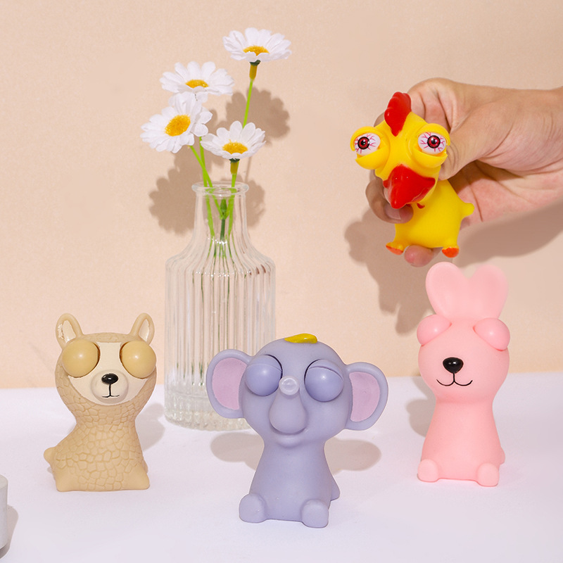 squeezes eyepopping action animal figure toys to prank cartoon childrens office emotion relief finger decompression toy gifts