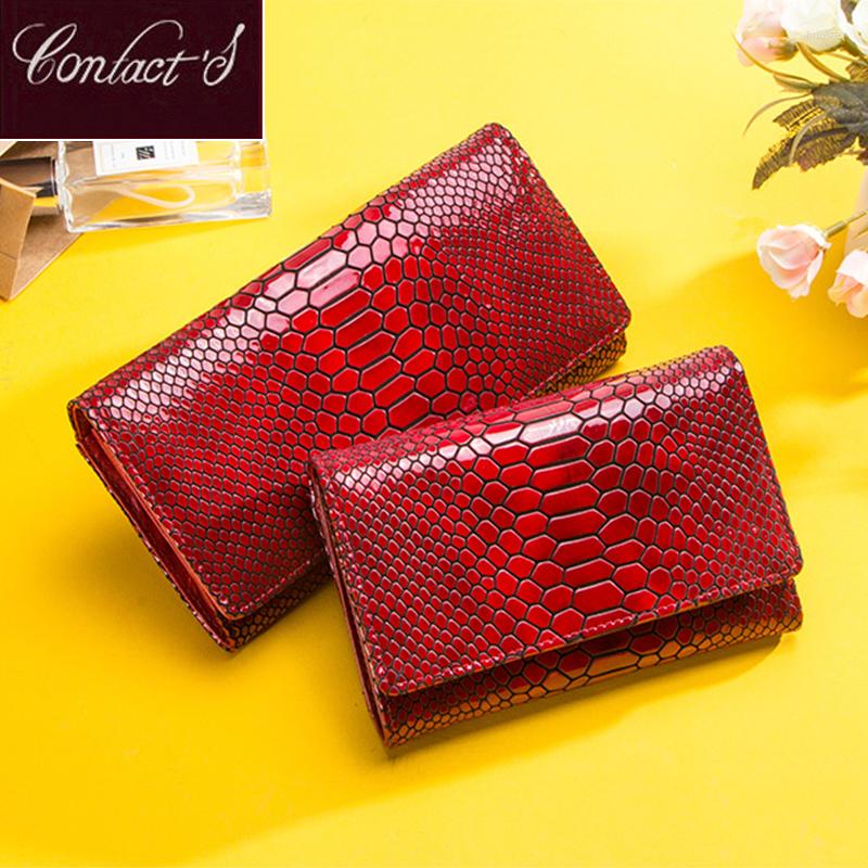 Wallets Contact's Women Genuine Leather RFID Card Wallet Female Zipper Pouch Ladies Red Portomonee Clamp For Money Bag, Red short
Wallets Contact's Women Genuine Leather RFID Card Wallet Female Zipper Pouch Ladies Red Portomonee Clamp For Money Bag, Red short