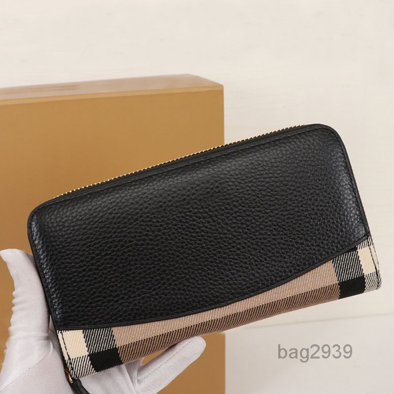 Wallets Long Women Wallet Check Hand Purse Interior Zip Pocket Banknote Clip Credit Card Holder Fashion Letters Genuine Leather Handbag Pur
Wallets Long Women Wallet Check Hand Purse Interior Zip Pocket Banknote Clip Credit Card Holder Fashion Letters Genuine Leather Handbag Pur