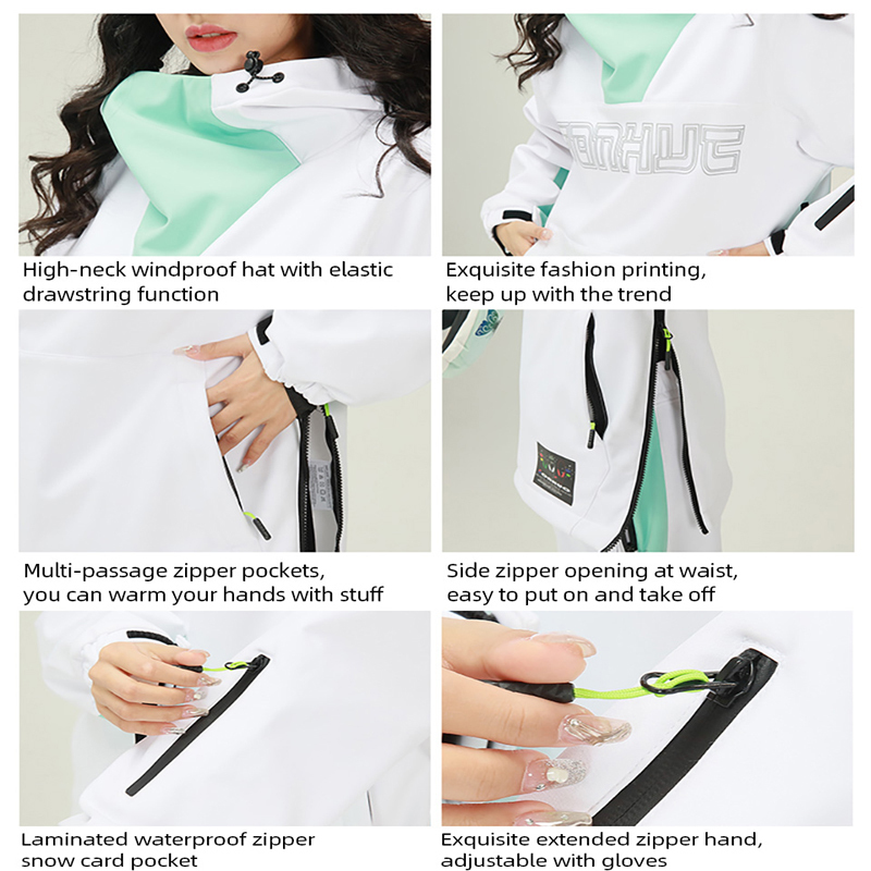 Skiing Suits Suit Women s Outdoor Sports Snowboard Jacket Windproof Waterproof Snow Pants Set Winter Clothing Thickening Warm Men 220906