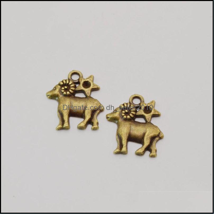 Charms Mixed Sp Zodiac Charms Dangle Beads Fit Bracelet Pendant Earrings Diy Jewelry Making Findings Accessiors 120Pcs/Lot C3 Drop De Dhv2T