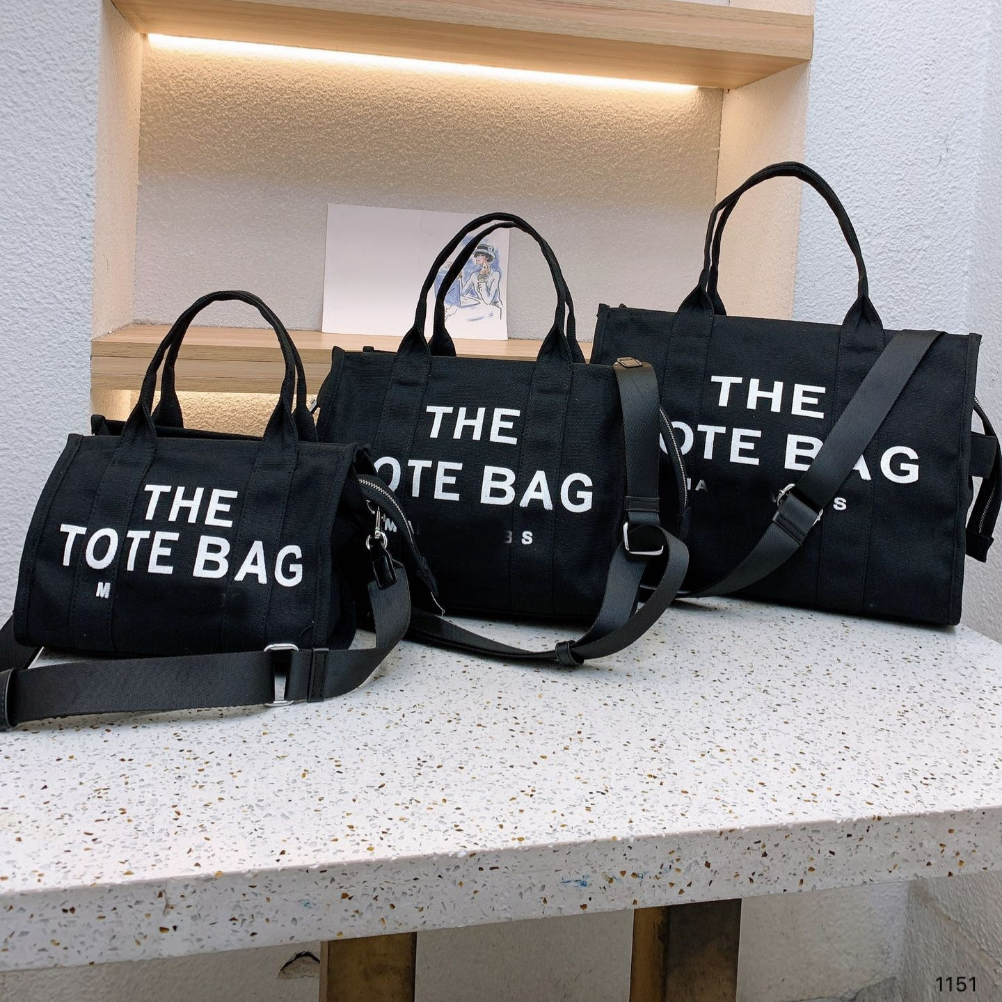 5A Luxuries Designer Totes High-grade Finalize The Design Canvas Handbags 3 Size Bags, Black 
5A Luxuries Designer Totes High-grade Finalize The Design Canvas Handbags 3 Size Bags, Black