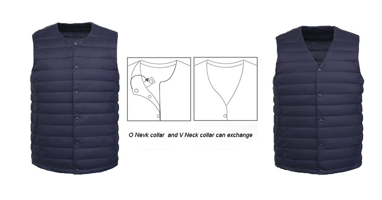 Men's Vests Men 90% White Down Vest Man's Clothing Ultra Light Down Waistcoat Portable Sleeveless Coat Man Winter Round Collar Warm Liner 22