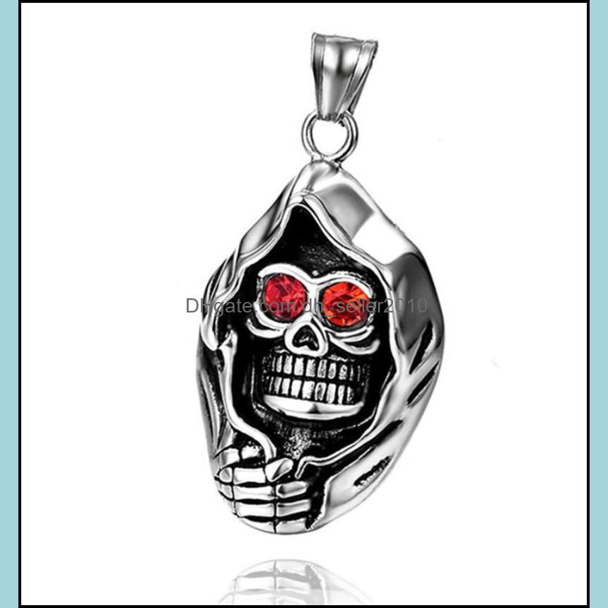 Pendant Necklaces Gothic Red Eye Skl Pendant Necklace For Men Drop Delivery 2021 Jewelry Necklaces Pendants Dhseller2010 Dhphs