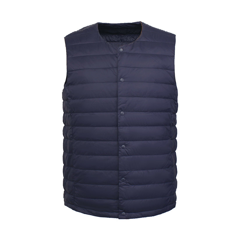 Men's Vests Men 90% White Down Vest Man's Clothing Ultra Light Down Waistcoat Portable Sleeveless Coat Man Winter Round Collar Warm Liner 22