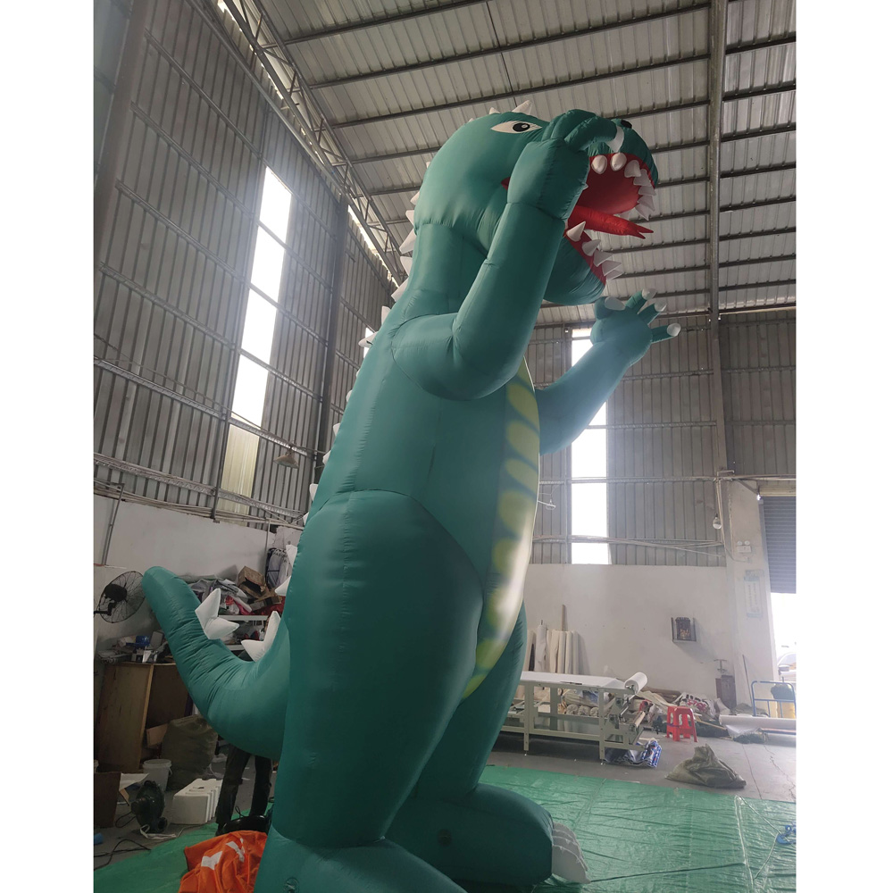 Giant inflatable dinosaur Cartoon Animal For Outdoor Event Decoration Attractive Sculpture green Dragon