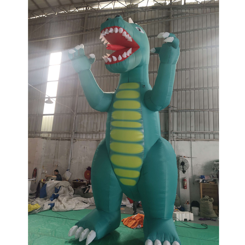 Giant inflatable dinosaur Cartoon Animal For Outdoor Event Decoration Attractive Sculpture green Dragon