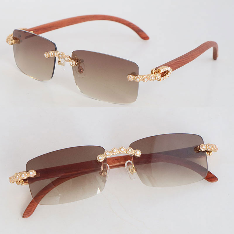 Original Wooden Rimless Moissanite Diamond Set Sunglasses 8200757 Wood Glasses Men Famous Vintage Sun Glasses Womans Eyeglasses 18K Gold Size 57-18-140MM
Original Wooden Rimless Moissanite Diamond Set Sunglasses 8200757 Wood Glasses Men Famous Vintage Sun Glasses Womans Eyeglasses 18K Gold Size 57-18-140MM