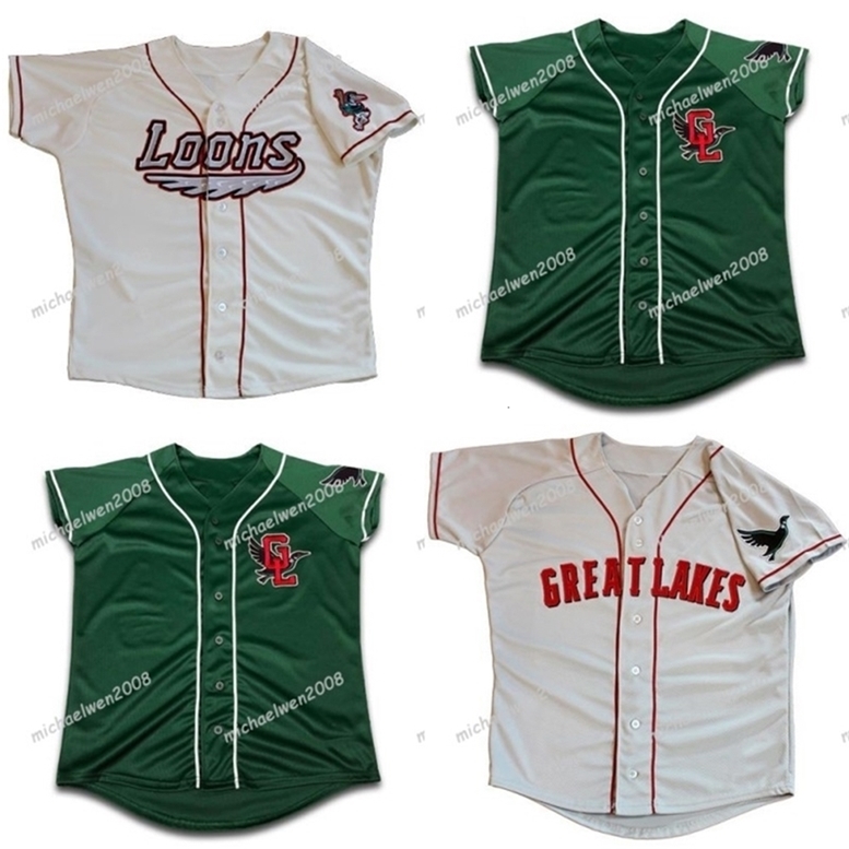 GlaMitNess Mens Great Lakes Loons White Green Custom Double Stitched Shirts Baseball Jerseys High-quality, Mens whtie2
GlaMitNess Mens Great Lakes Loons White Green Custom Double Stitched Shirts Baseball Jerseys High-quality, Mens whtie2