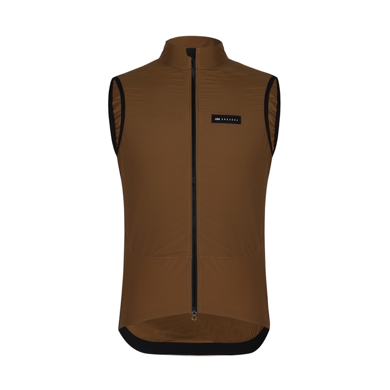 Men's Vests SPEXCEL Updated Winter Windproof And Thermal Fleece Cycling Vest 2 layer Cycling Gilets With 3 Back pockets Brown 220919
