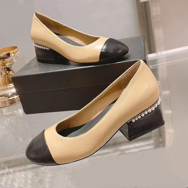 New Shoes For Women Genuine Leather 4.5cm High Rough follow Heels Spring Autumn Luxury Designer Female Shoes Pumps Footwear size35-40, Customizebox
New Shoes For Women Genuine Leather 4.5cm High Rough follow Heels Spring Autumn Luxury Designer Female Shoes Pumps Footwear size35-40, Customizebox
