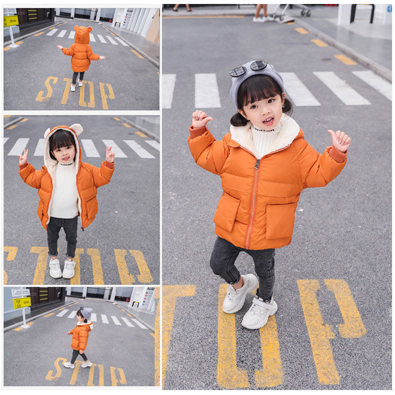 Down Coat baby Girls Outerwear hoodies Winter Boys Cotton Thick Down Coats For Children Casual Warm Hooded Jackets Coats Kids Clothes 220919