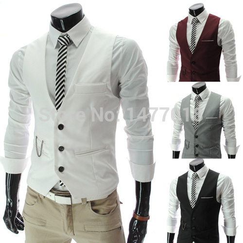 Men's Suits Blazers Arrival Dress Vests For Men Slim Fit Mens Suit Vest Male Waistcoat Gilet Homme Casual Sleeveless Formal Business Jacket 22091