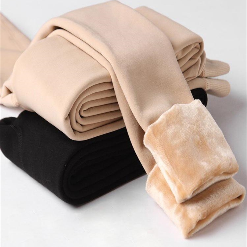 Womens Leggings ATHVOTAR Winter Warm High Waist Girl Casual Leggins Thicken Push Up Elasticity for 220919