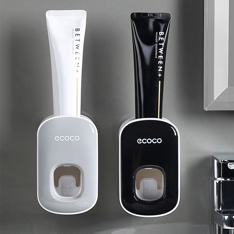 Toothbrush Holders Wall Mount Automatic Toothpaste Dispenser Bathroom Accessories Set Squeezer Holder Tool 220919
