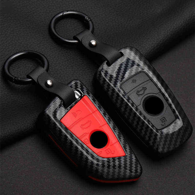 Fashion ABS bon fiber Car Remote Key Case Cover For BMW 1 2 3 4 5 6 7 Series X1 X3 X4 X5 X6 F30 F34 F10 F07 F20 G30 F15 F16 0919