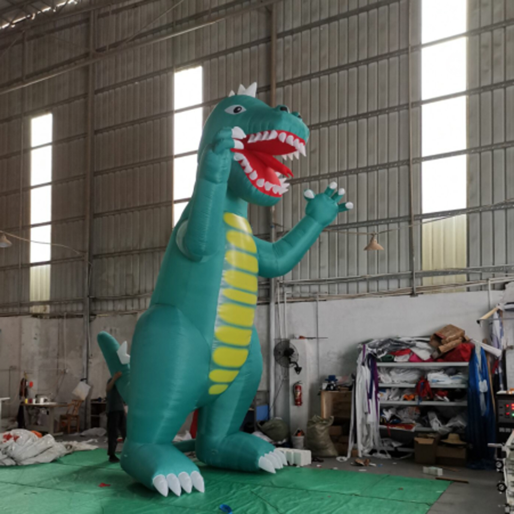 Giant inflatable dinosaur Cartoon Animal For Outdoor Event Decoration Attractive Sculpture green Dragon