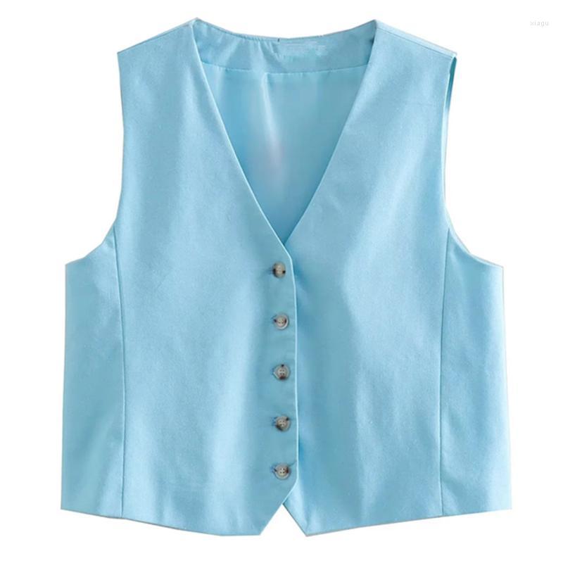 Women's Suits Women's & Blazers Withered 2022 Fashion Retro Breasted Sky Blue Sleeveless Blazer Linen Vest Women TopsWomen's
Women's Suits Women's & Blazers Withered 2022 Fashion Retro Breasted Sky Blue Sleeveless Blazer Linen Vest Women TopsWomen's