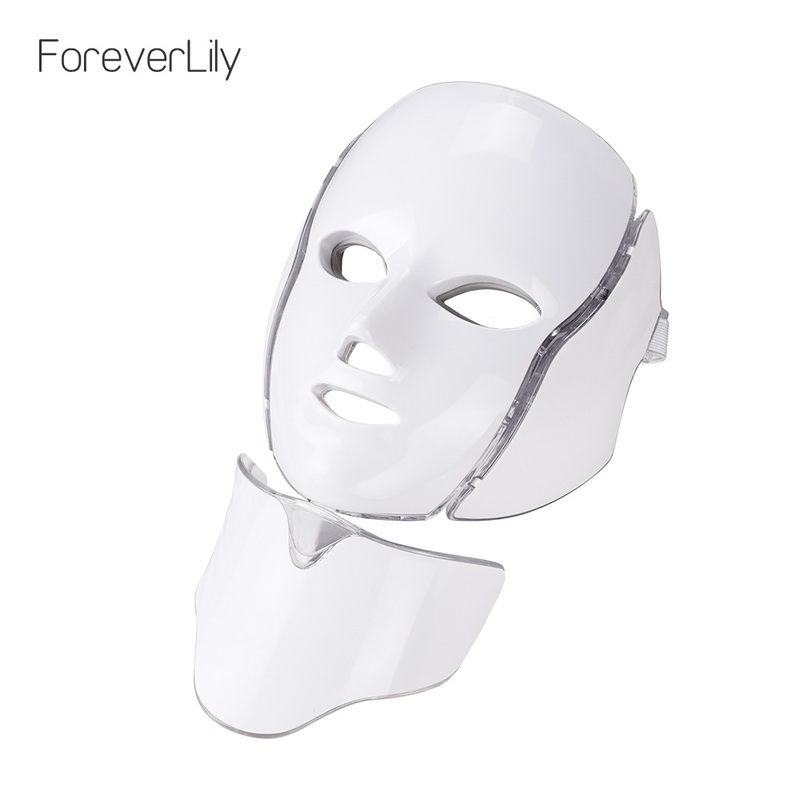 Face Care Devices Air Bag7 Colors Light LED Mask With Neck Skin Rejuvenation Face Care Treatment Beauty Anti Acne Therapy Whitening 220916