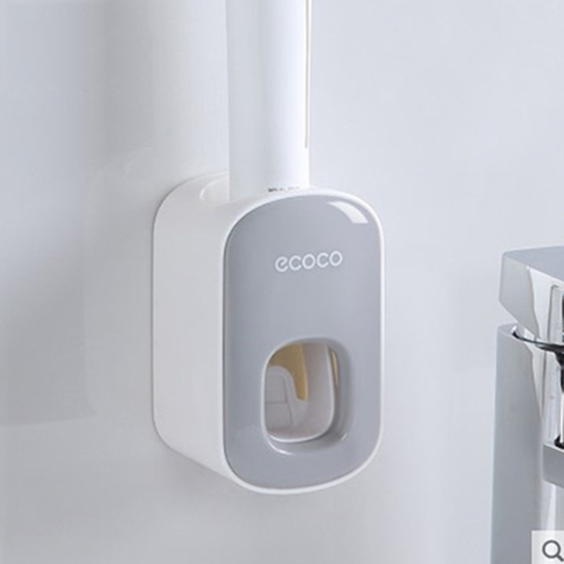 Toothbrush Holders Wall Mount Automatic Toothpaste Dispenser Bathroom Accessories Set Squeezer Holder Tool 220919