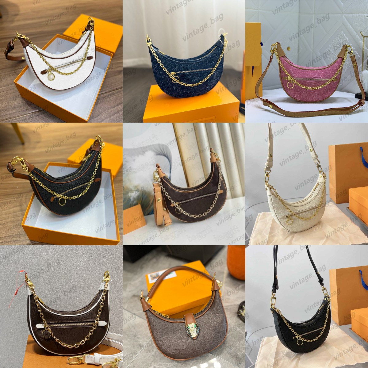 Shoulder Bags 22 Autumn Flower Painting Loop bag Half Moon hobo Circle zipper Gold Chain shoulder Cross body Lady Underarm handbag OVER THE, M21183 23cm
Shoulder Bags 22 Autumn Flower Painting Loop bag Half Moon hobo Circle zipper Gold Chain shoulder Cross body Lady Underarm handbag OVER THE, M21183 23cm